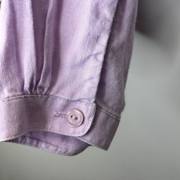LL Bean Womens 100% Linen Tunic‎ Lilac Medium - Picture 5 of 12